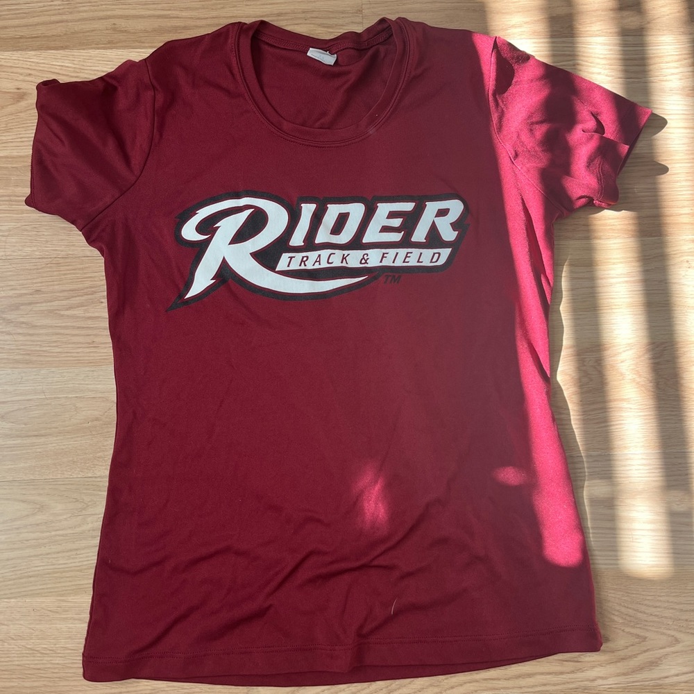 Rider university track and field dry fit tee shirt